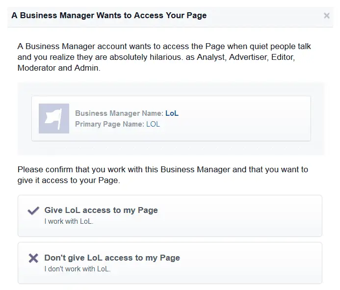 Facebook Business Manager Invite Scam
