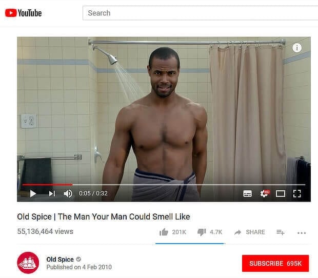 Old Spice ad video